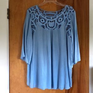 Light blue lace top